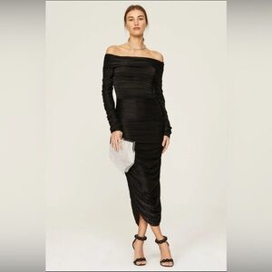 Bronx and Banco- Amara Off the Shoulder Ruched Dress. Size M/ US 6